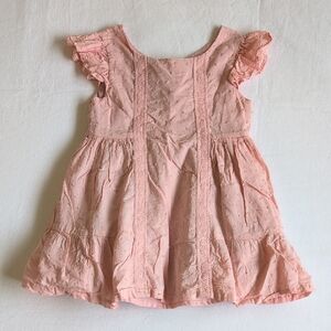 tahari baby clip dot lace trimmed dress with lining 12-18 months baby girl